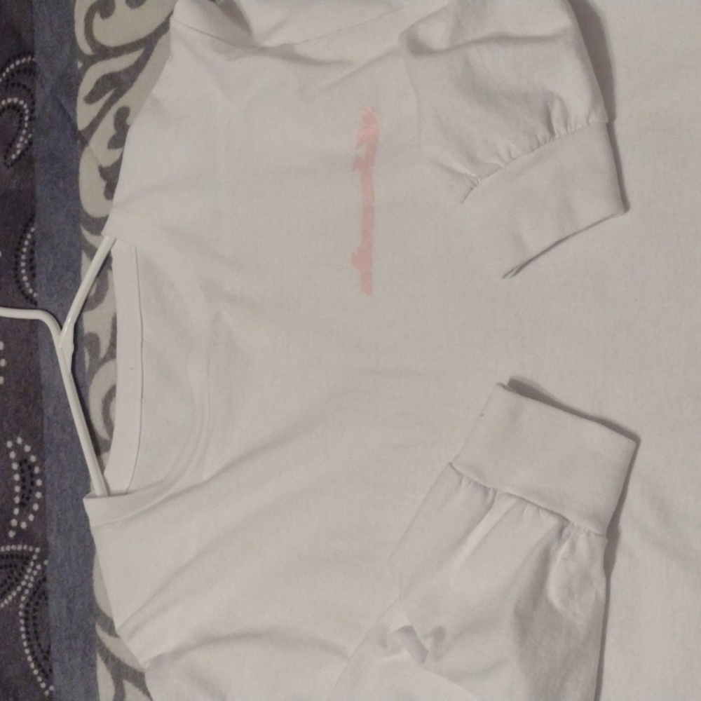 Long sleeve white anime tee